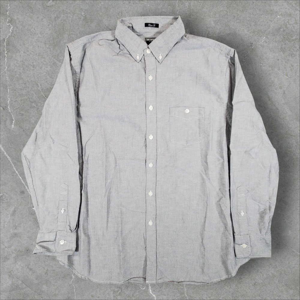Todd Snyder Button Down Shirt Mens XL Grey Salt N Pepper Classic Fit Long Sleeve